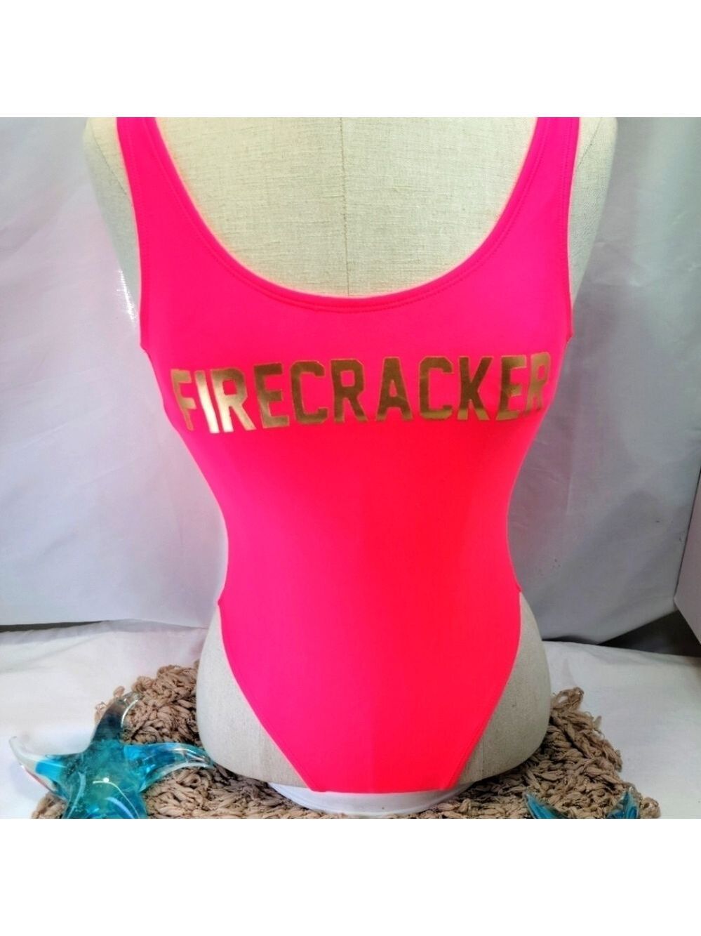 Xhilaration Firecracker One Piece Swimsuit XS